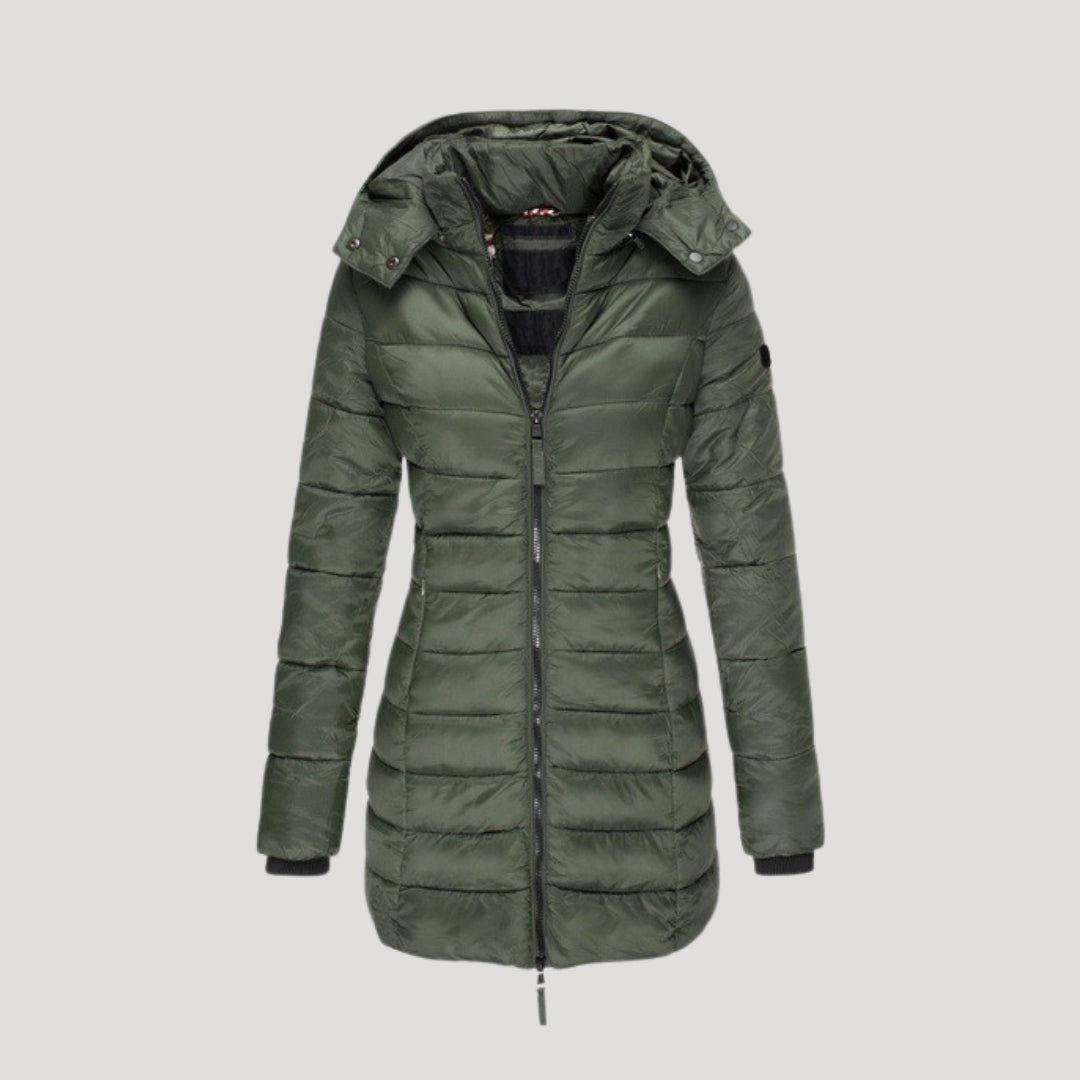 Lauren | Sophisticated Hooded Long Puffer Jacket