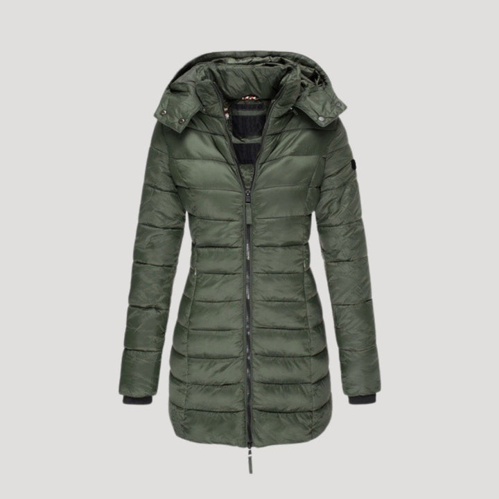 Lauren | Sophisticated Hooded Long Puffer Jacket