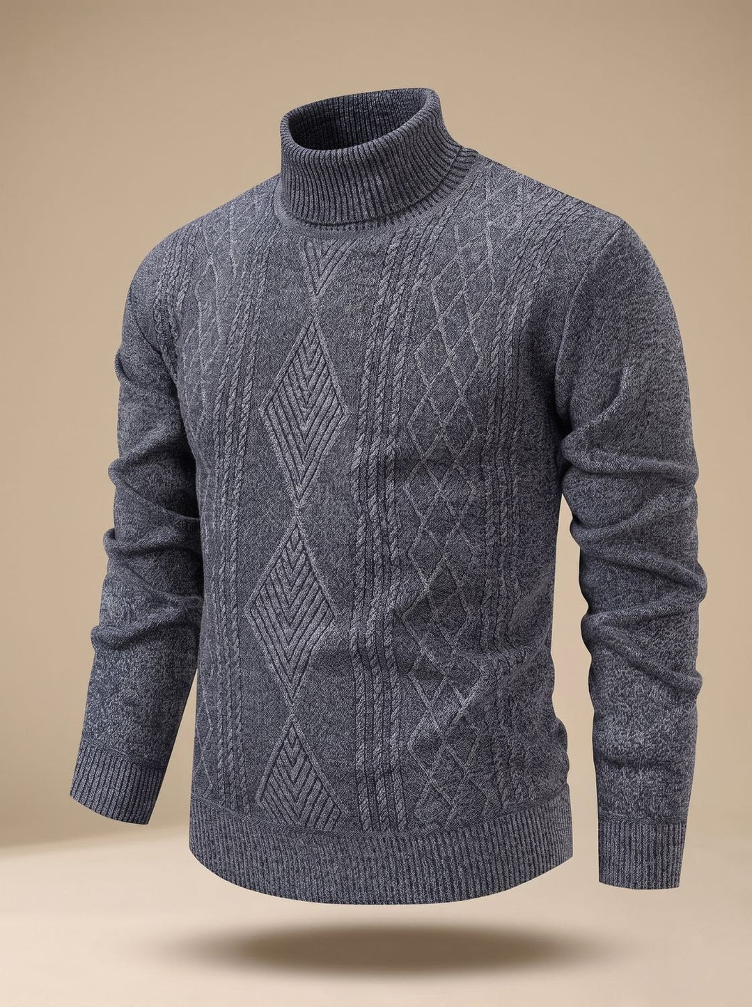 Lawrence | Timeless Cable Knit Turtleneck Mens Sweaters