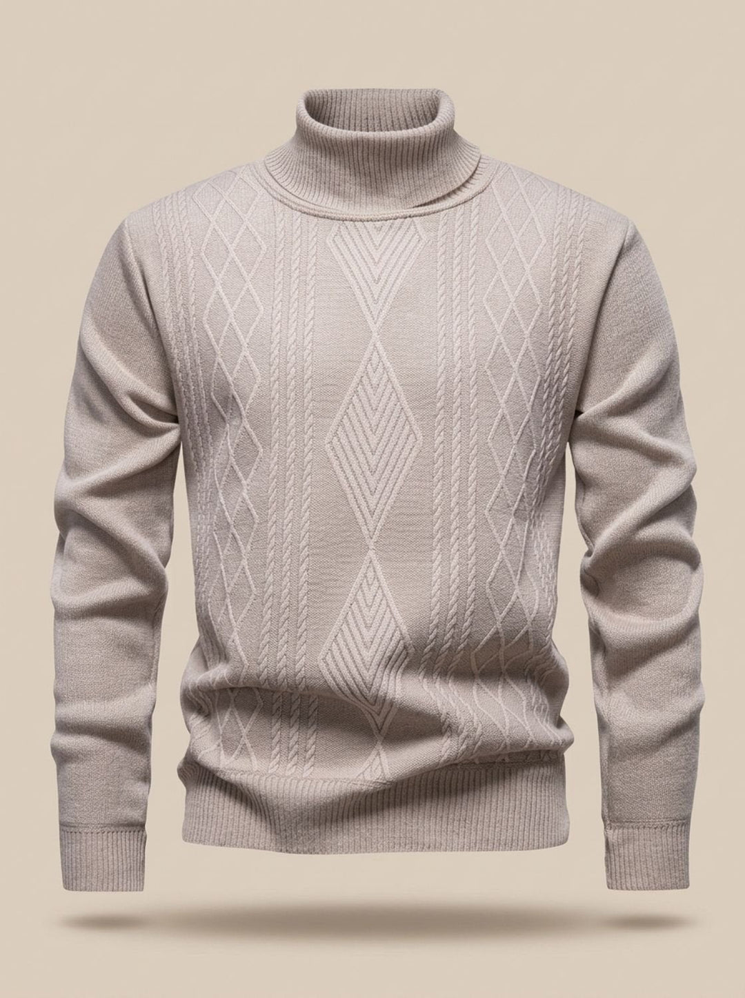 Lawrence | Timeless Cable Knit Turtleneck Mens Sweaters
