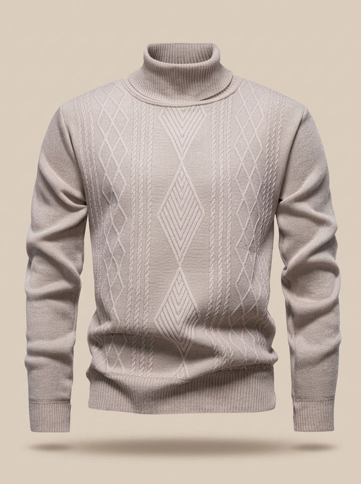 Lawrence | Timeless Cable Knit Turtleneck Mens Sweaters