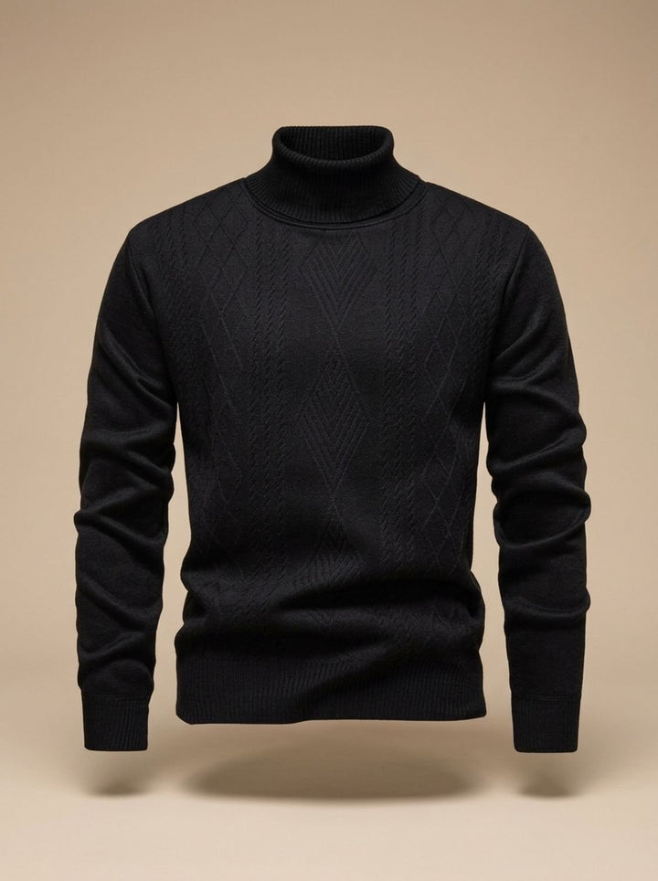 Lawrence | Timeless Cable Knit Turtleneck Mens Sweaters