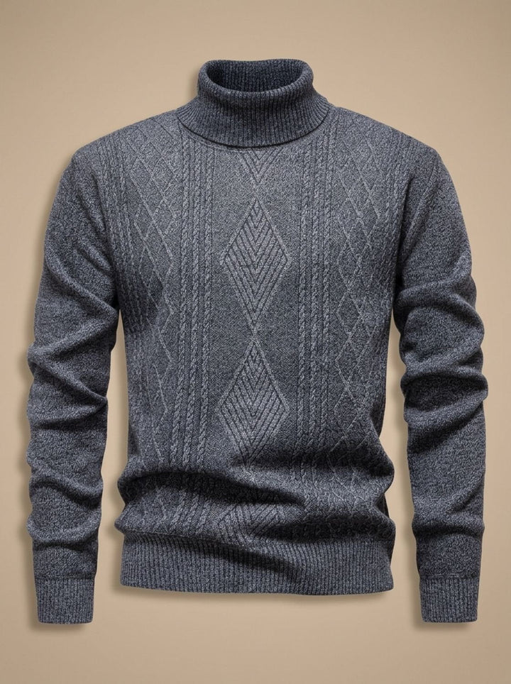 Lawrence | Timeless Cable Knit Turtleneck Mens Sweaters