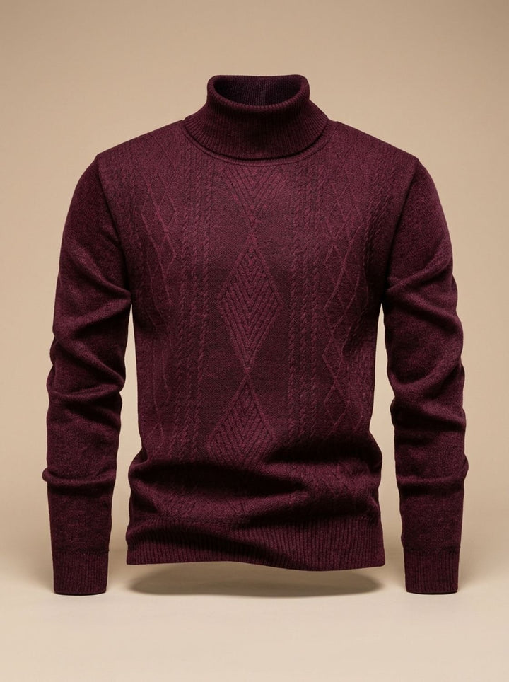 Lawrence | Timeless Cable Knit Turtleneck Mens Sweaters