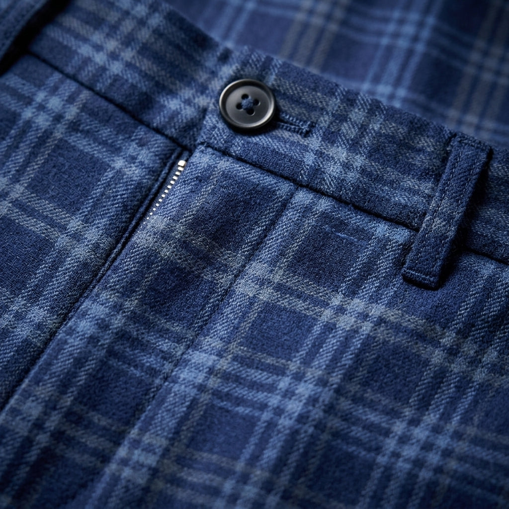 Liam | Slim Fit Tapered Plaid Pants