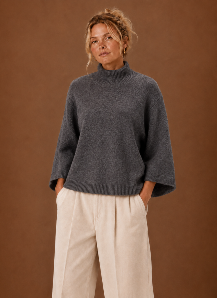 Linda | Cozy Oversized Chunky Knit Turtleneck Sweater