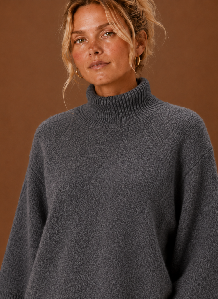 Linda | Cozy Oversized Chunky Knit Turtleneck Sweater