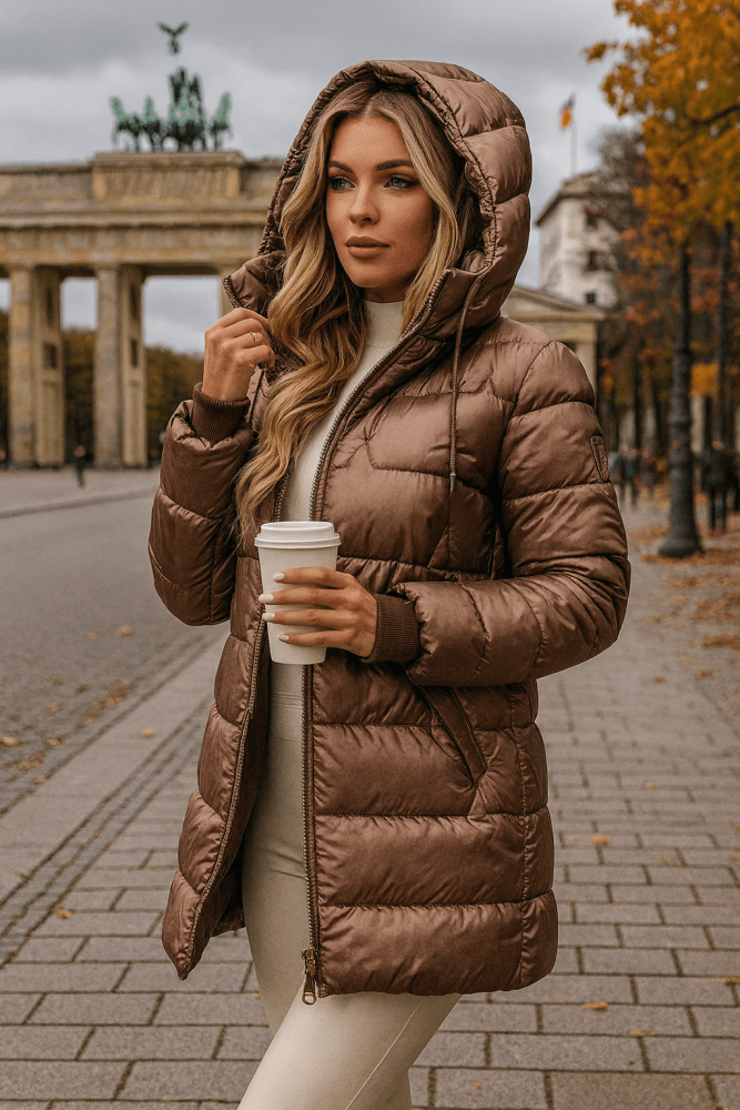 Lisa | Classic Long Hooded Quilted Puffer Jacket