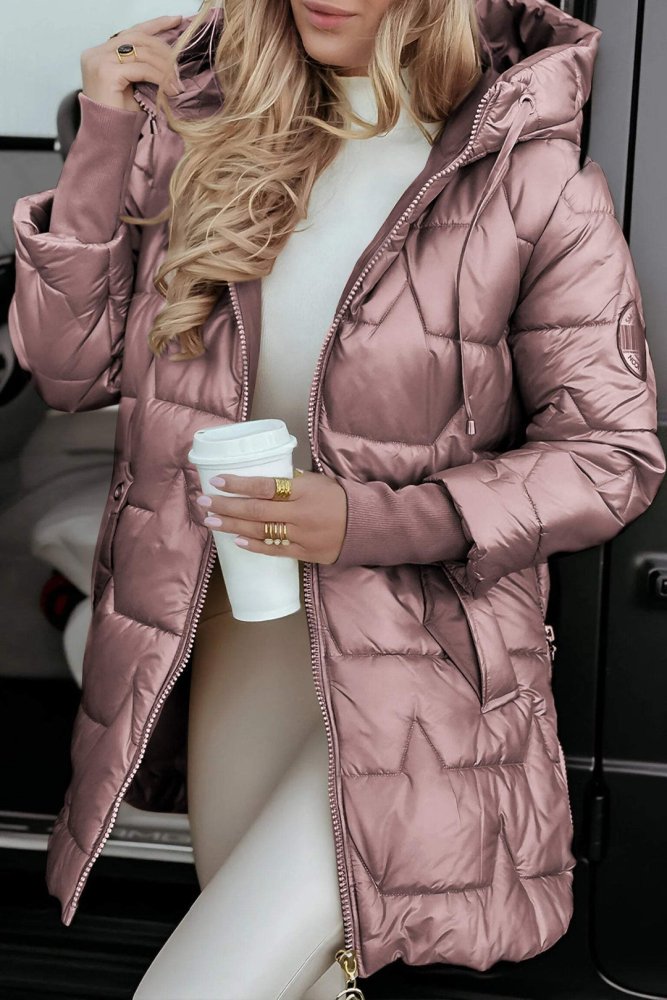 Lisa | Classic Long Hooded Quilted Puffer Jacket