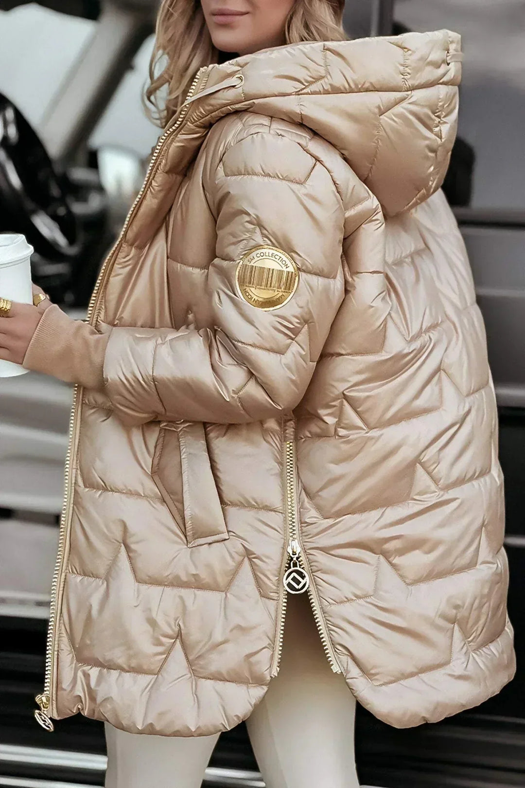 Lisa | Classic Long Hooded Quilted Puffer Jacket