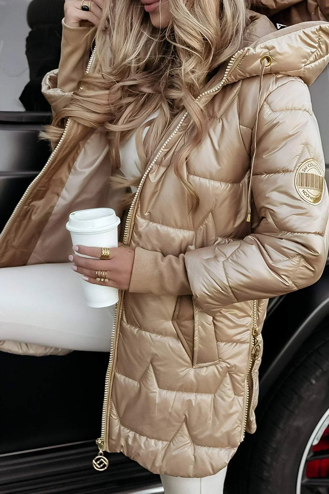 Lisa | Classic Long Hooded Quilted Puffer Jacket