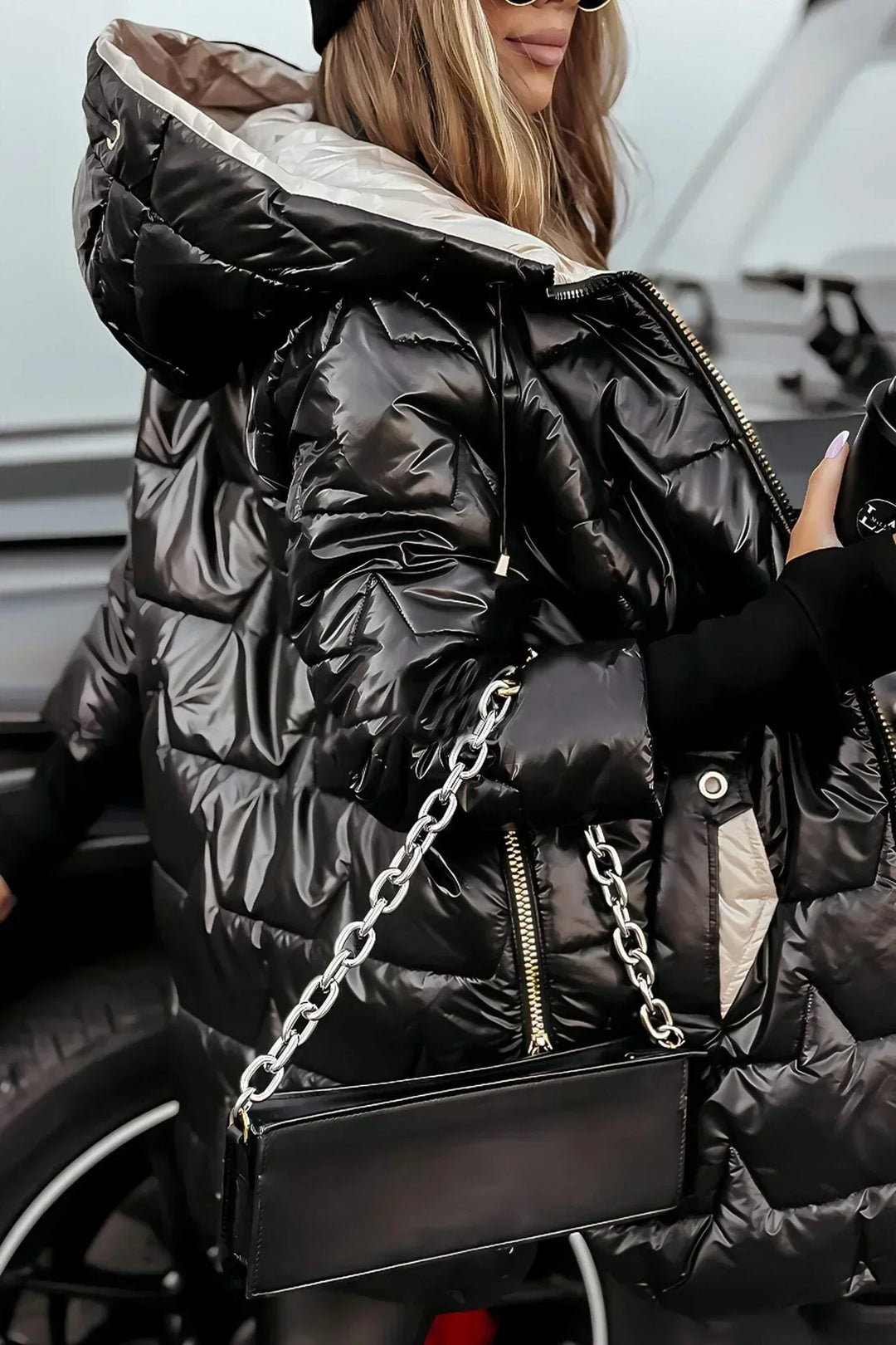 Lisa | Classic Long Hooded Quilted Puffer Jacket