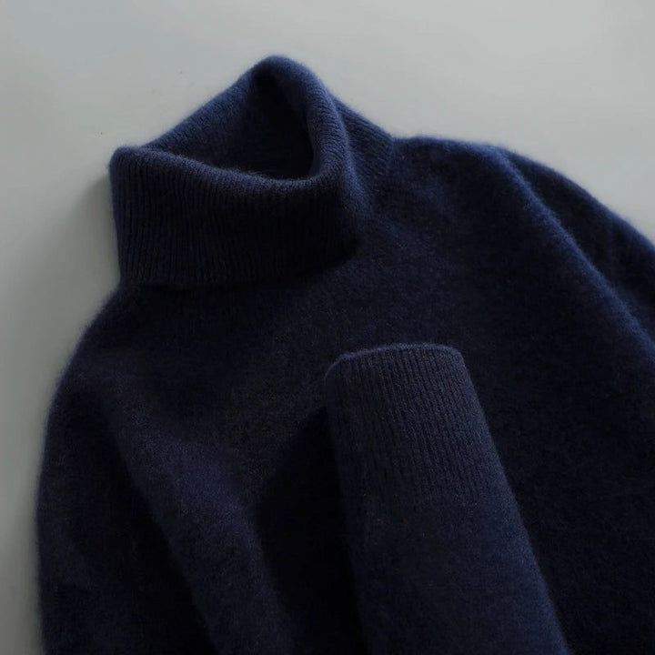 Lisa | Elegant Foldover Knit Turtleneck Sweater