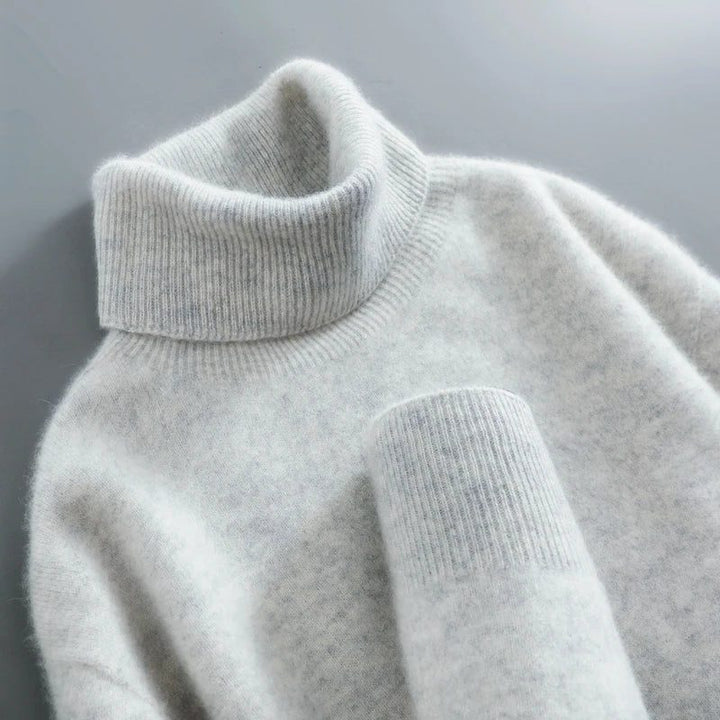 Lisa | Elegant Foldover Knit Turtleneck Sweater