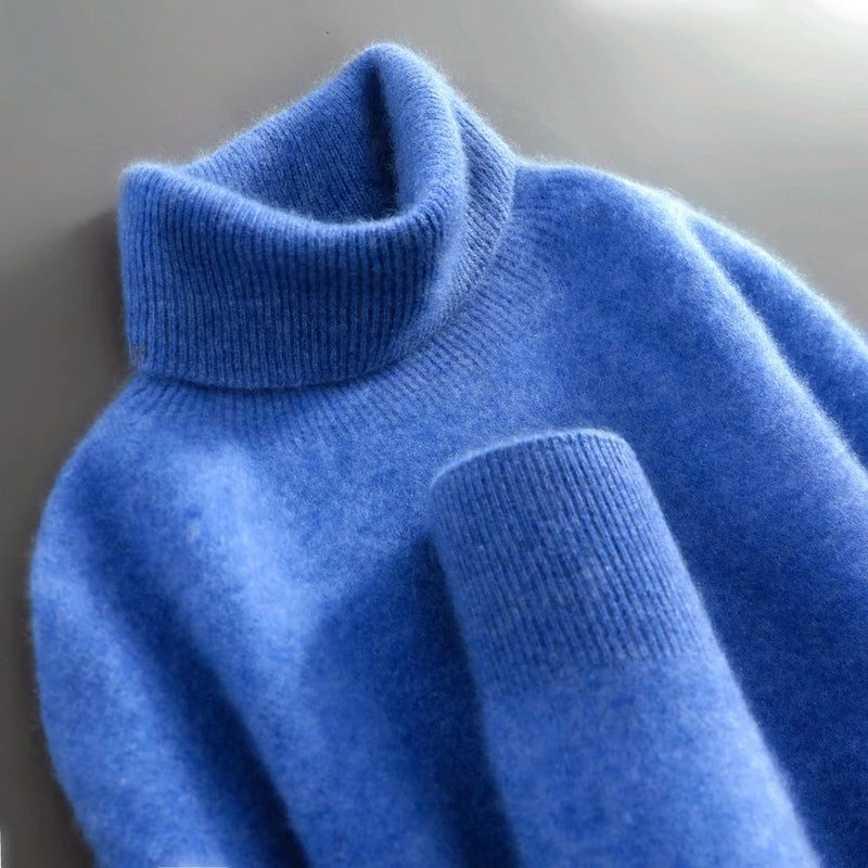 Lisa | Elegant Foldover Knit Turtleneck Sweater