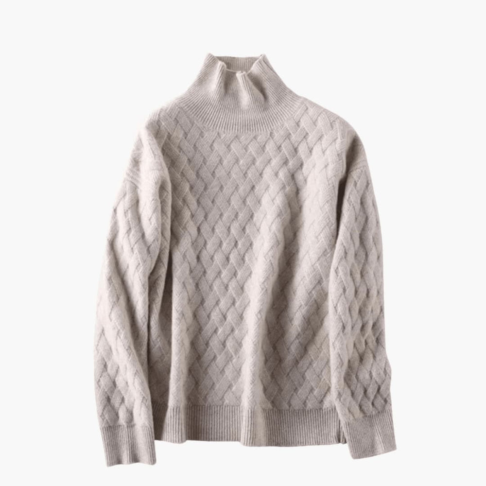 Lisa | Relaxed Oversized Turtleneck Cable Knit Sweater