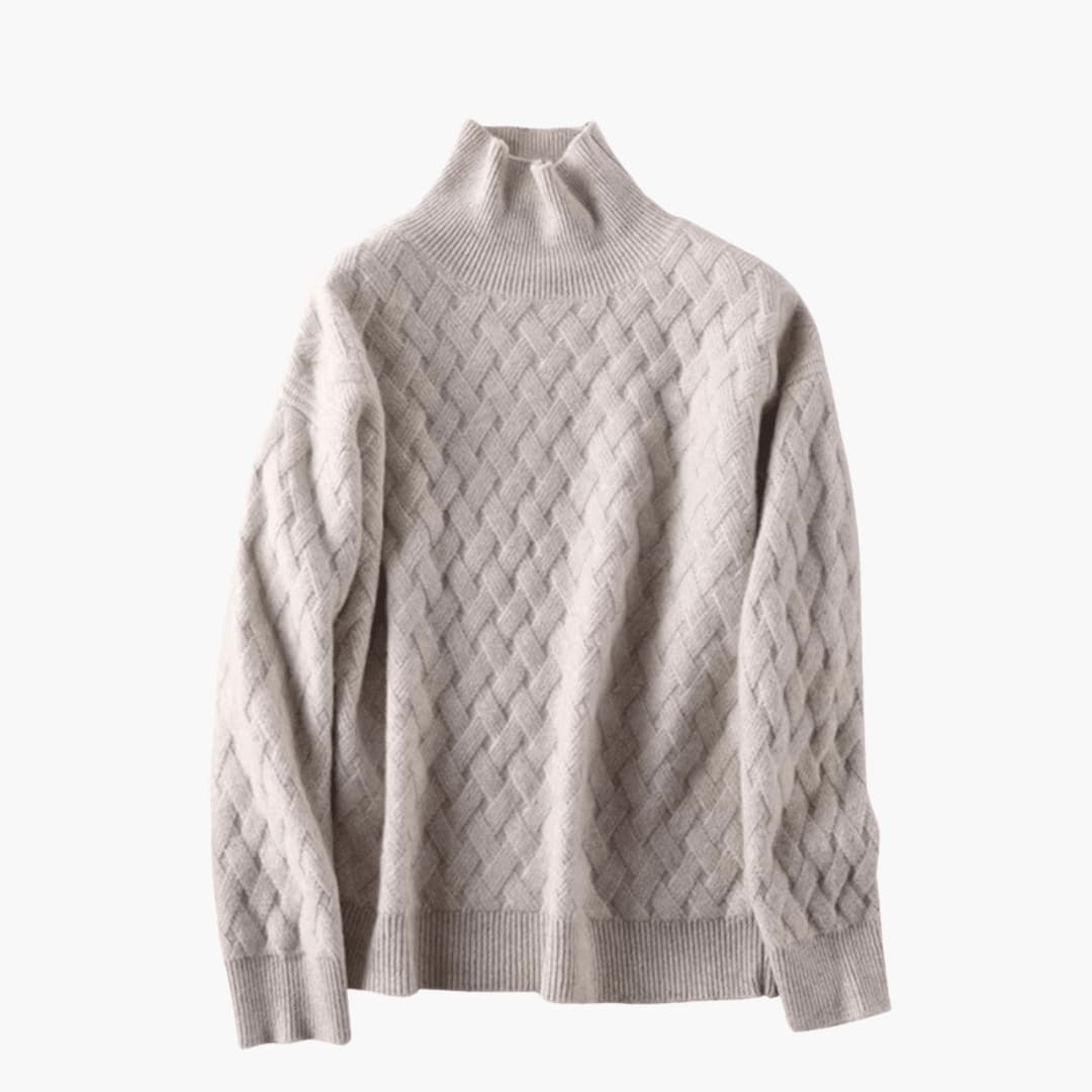 Lisa | Relaxed Oversized Turtleneck Cable Knit Sweater