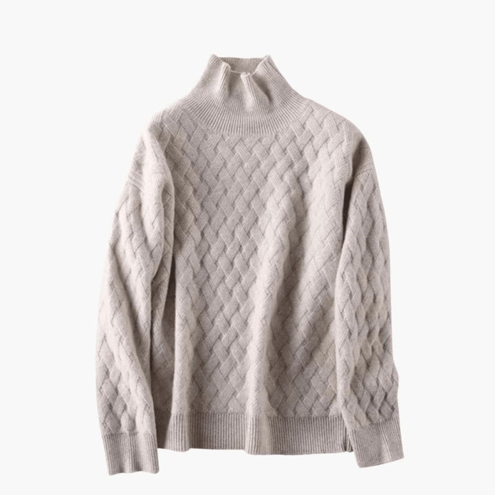 Lisa | Relaxed Oversized Turtleneck Cable Knit Sweater