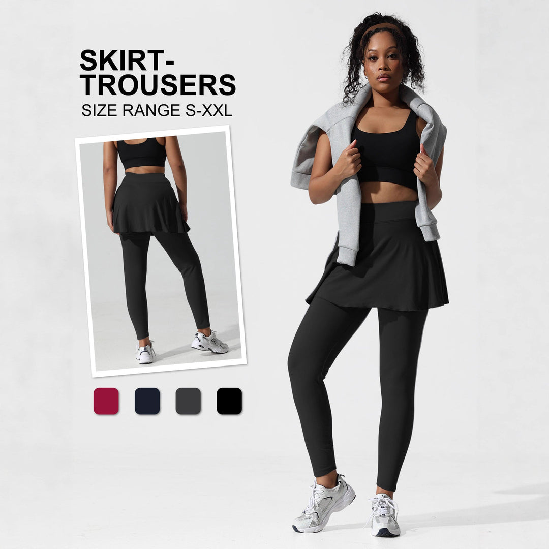 Lori | Chic Fleece Lined Leggings with Attached Skirt