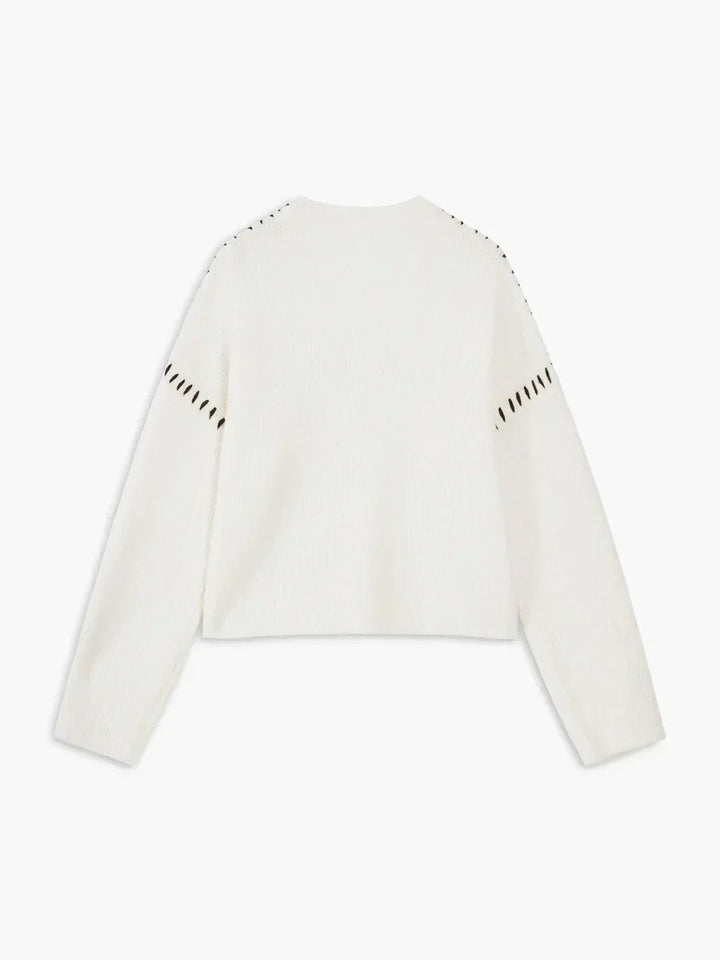 Lori | Cozy Whipstitch Oversized Mock Neck Sweater