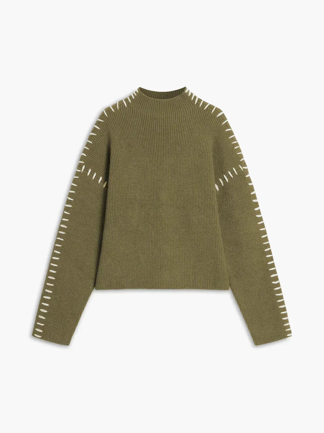 Lori | Cozy Whipstitch Oversized Mock Neck Sweater