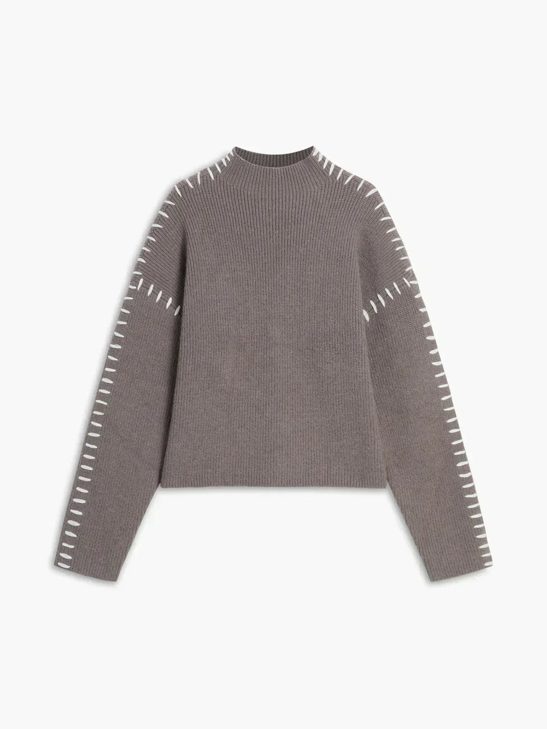 Lori | Cozy Whipstitch Oversized Mock Neck Sweater