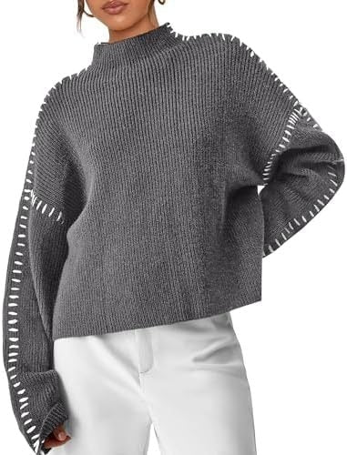 Lori | Cozy Whipstitch Oversized Mock Neck Sweater