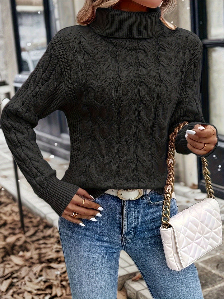 Lori | Refined Cable-Knit Turtleneck Sweater