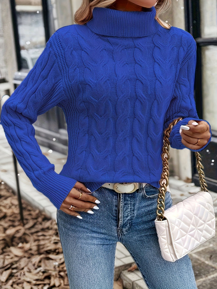Lori | Refined Cable-Knit Turtleneck Sweater