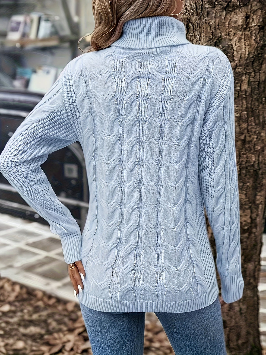 Lori | Refined Cable-Knit Turtleneck Sweater