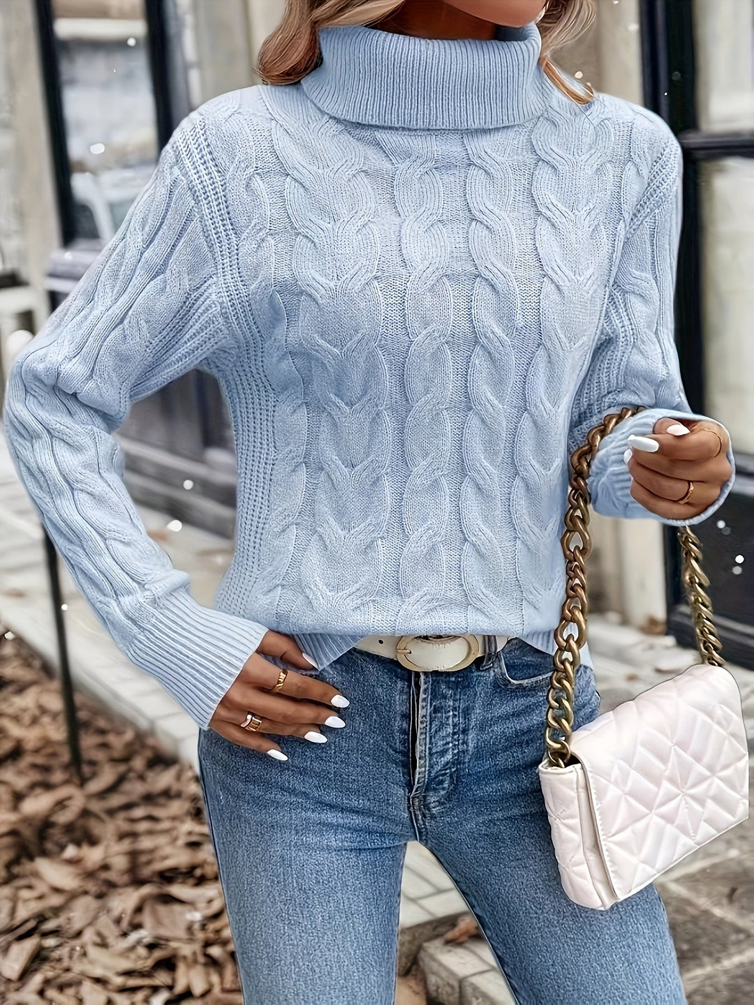 Lori | Refined Cable-Knit Turtleneck Sweater