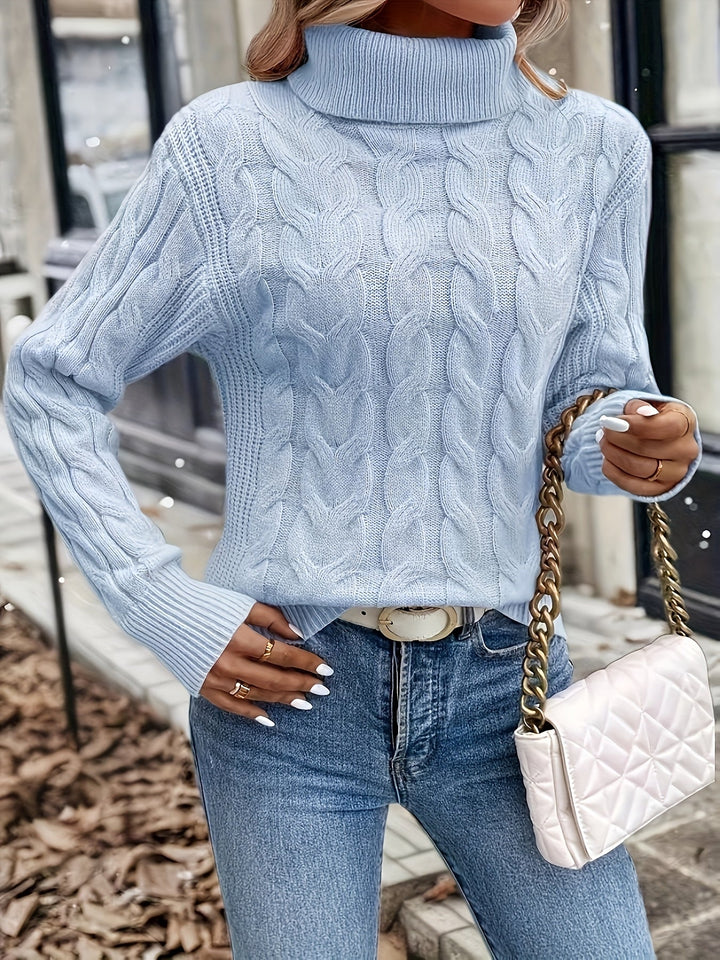 Lori | Refined Cable-Knit Turtleneck Sweater