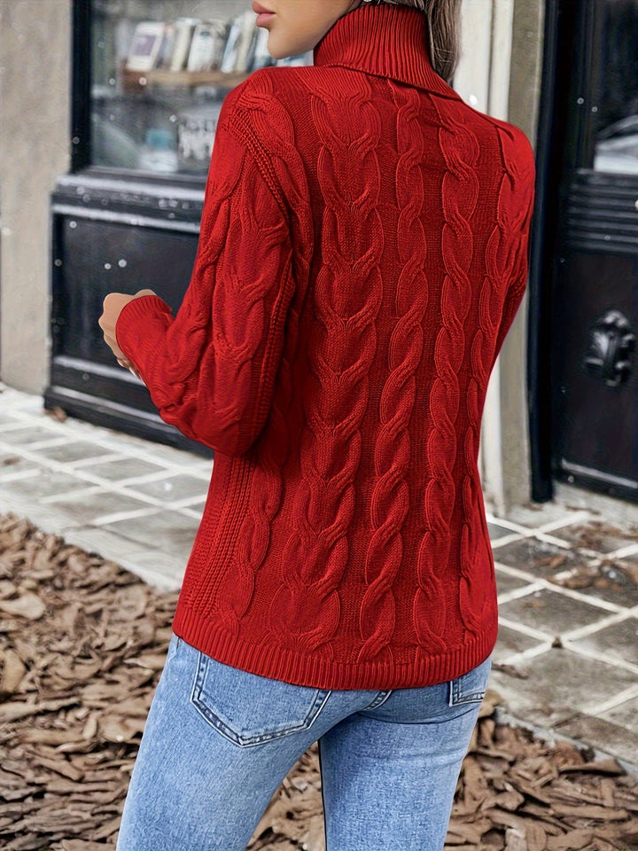 Lori | Refined Cable-Knit Turtleneck Sweater