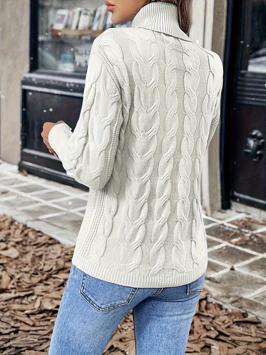 Lori | Refined Cable-Knit Turtleneck Sweater
