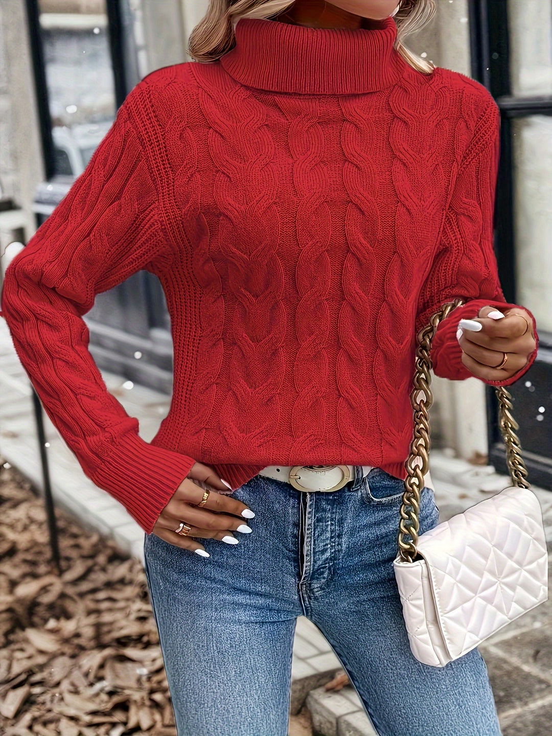 Lori | Refined Cable-Knit Turtleneck Sweater