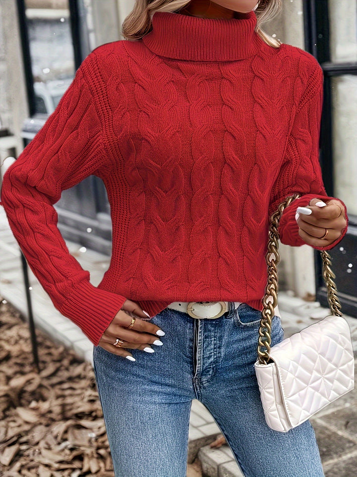 Lori | Refined Cable-Knit Turtleneck Sweater