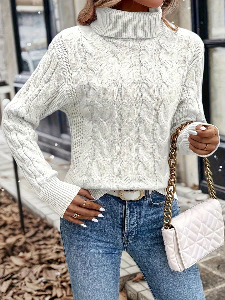 Lori | Refined Cable-Knit Turtleneck Sweater