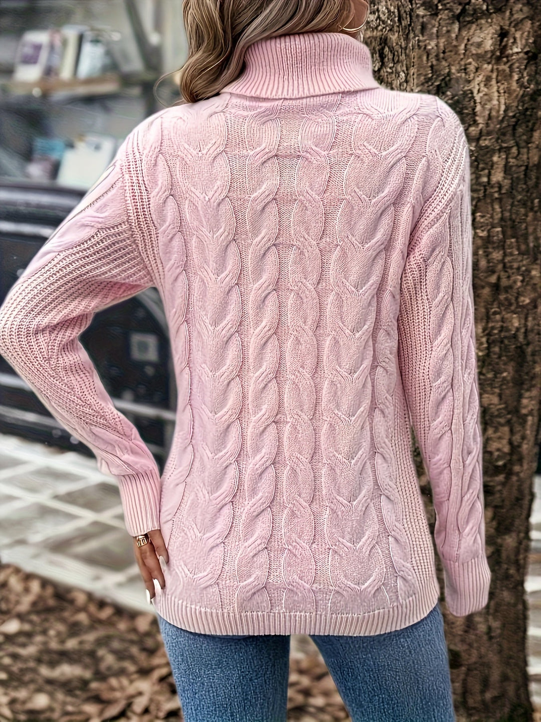 Lori | Refined Cable-Knit Turtleneck Sweater