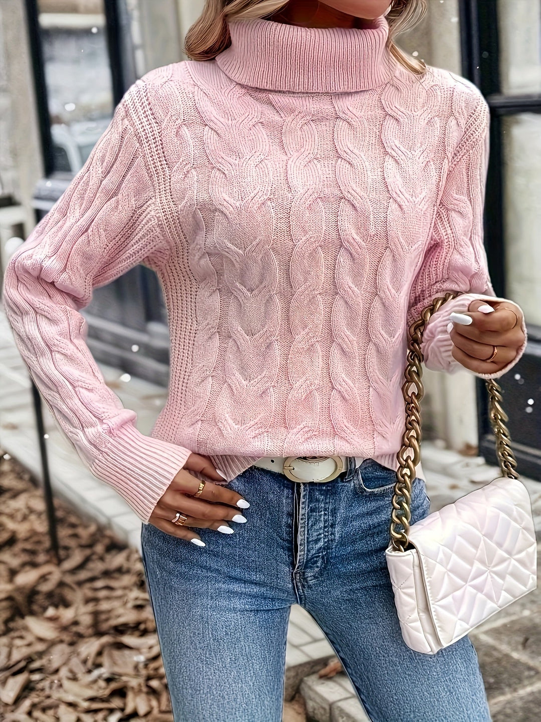 Lori | Refined Cable-Knit Turtleneck Sweater