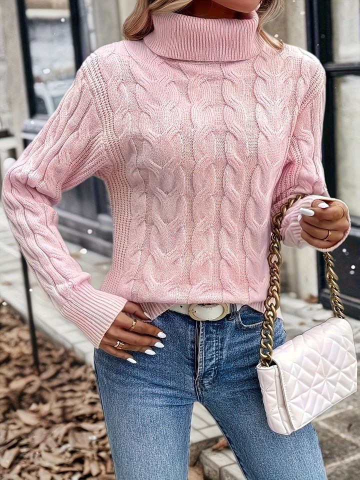 Lori | Refined Cable-Knit Turtleneck Sweater