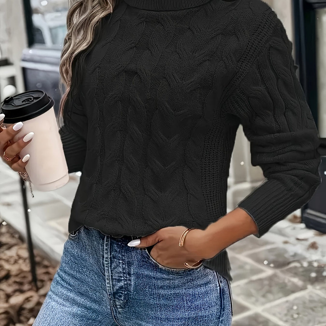 Lori | Refined Cable-Knit Turtleneck Sweater