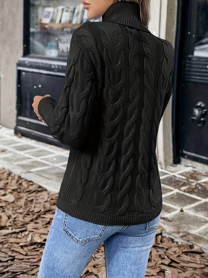 Lori | Refined Cable-Knit Turtleneck Sweater