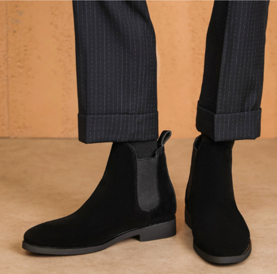 Lucas | Graceful Textured Slip-On Chelsea Boots