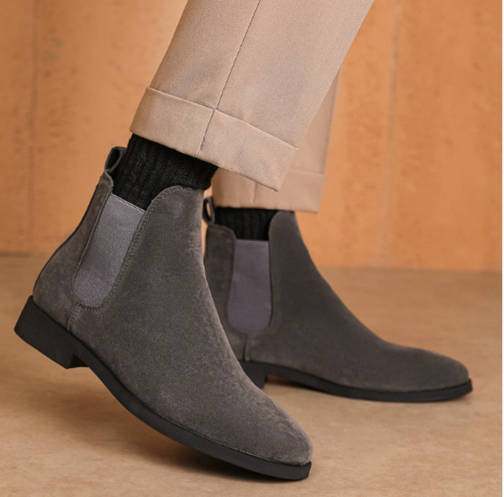 Lucas | Graceful Textured Slip-On Chelsea Boots