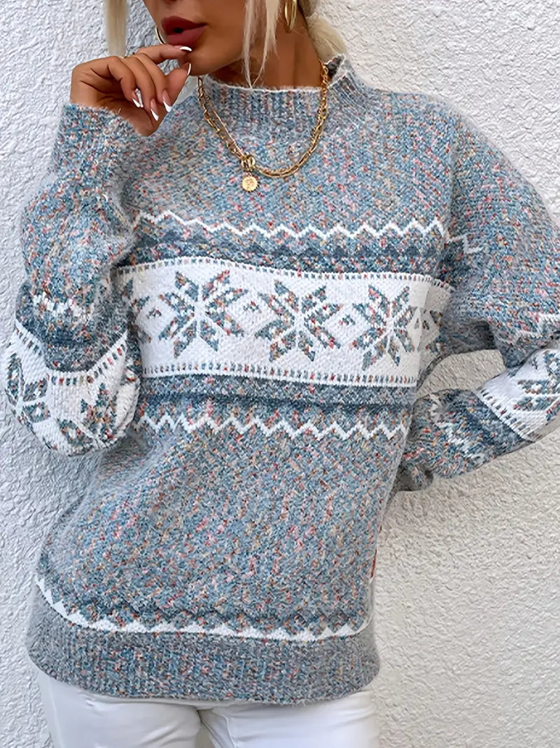 Madison | Effortless Snowflake Fair Isle Christmas Cardigan Sweater