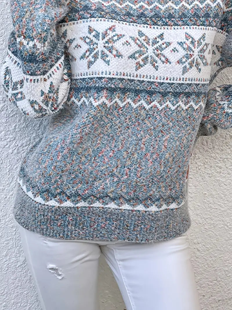 Madison | Effortless Snowflake Fair Isle Christmas Cardigan Sweater