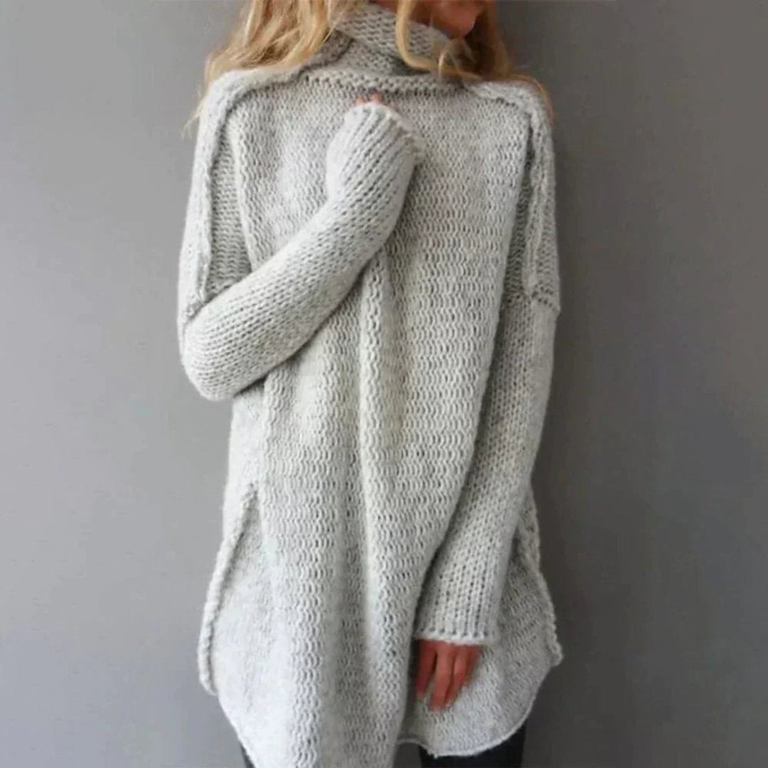 Madison | Oversized Longline Chunky Knit Turtleneck Sweater