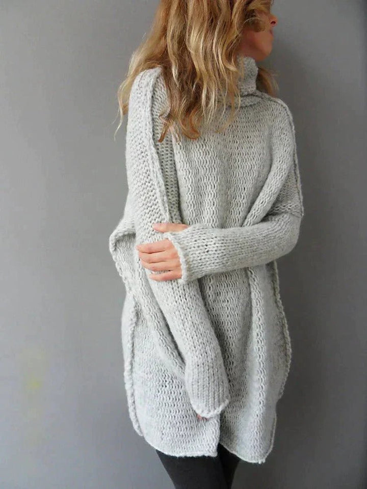 Madison | Oversized Longline Chunky Knit Turtleneck Sweater