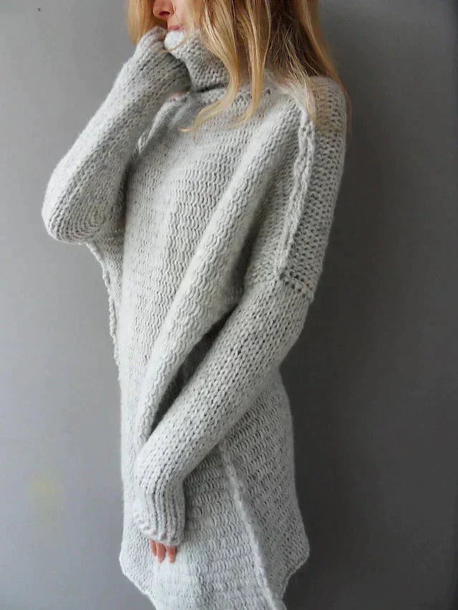 Madison | Oversized Longline Chunky Knit Turtleneck Sweater