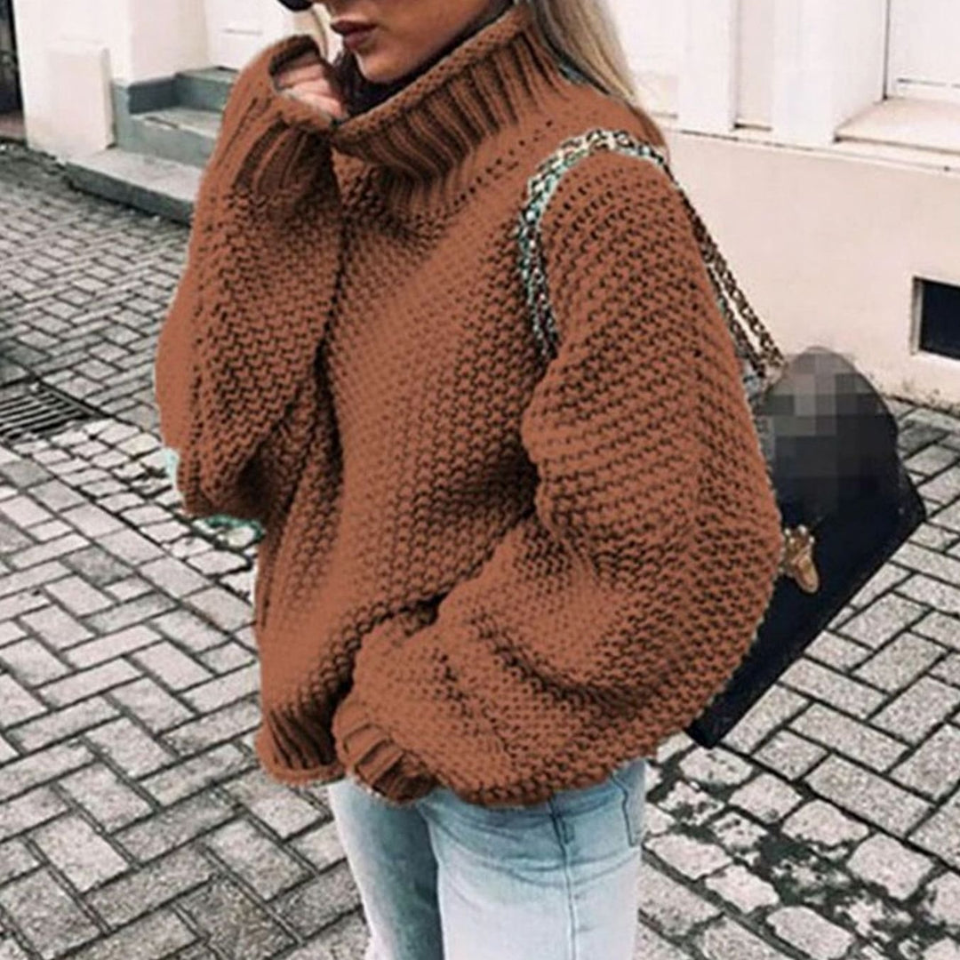 Marilyn | Chic Oversized Chunky Knit Turtleneck Sweater